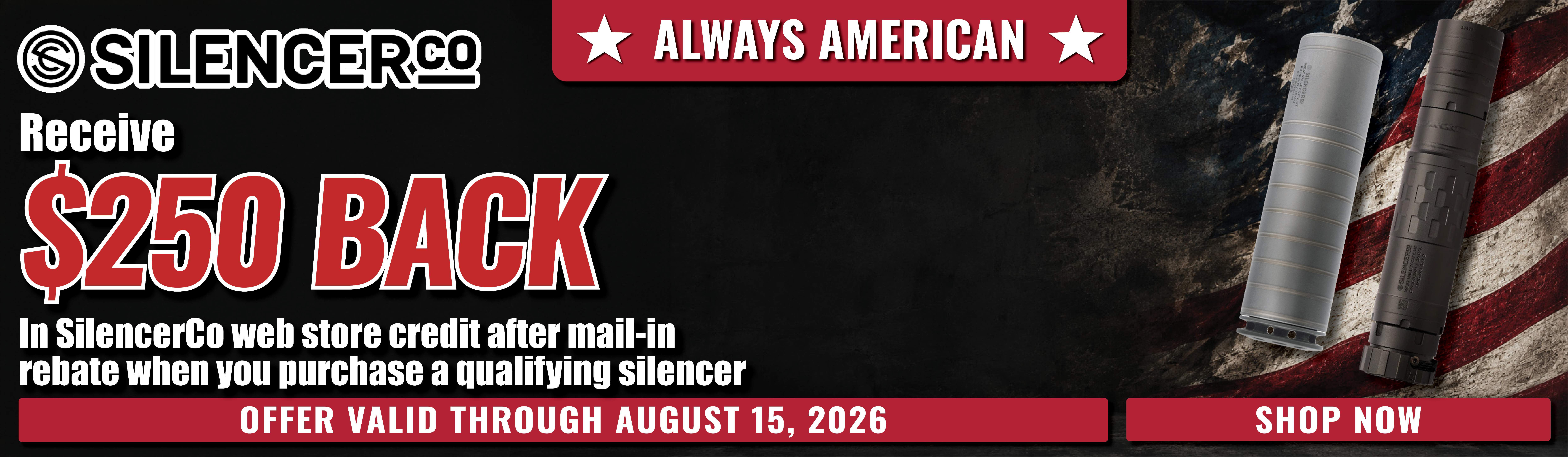 SilencerCo Always American Rebate